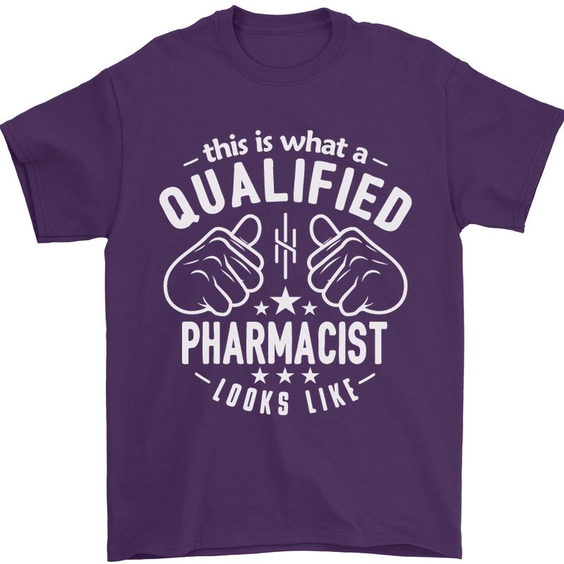 A Qualified Pharmacist Looks Like Mens T-Shirt Cotton Gildan Purple