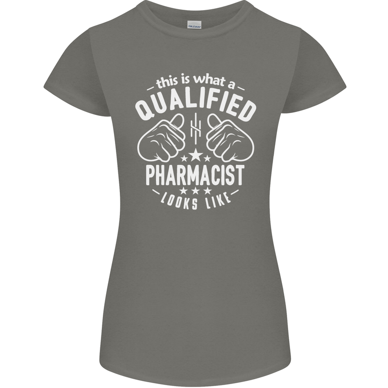 A Qualified Pharmacist Looks Like Womens Petite Cut T-Shirt Charcoal