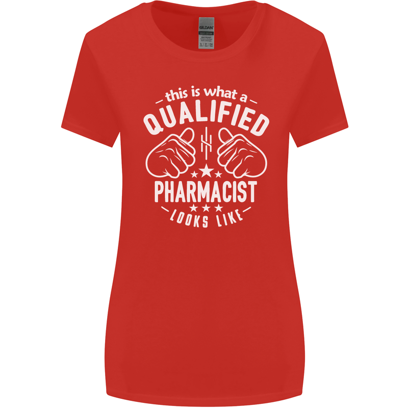 A Qualified Pharmacist Looks Like Womens Wider Cut T-Shirt Red