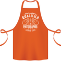 A Qualified Photographer Looks Like Cotton Apron 100% Organic Orange