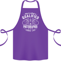 A Qualified Photographer Looks Like Cotton Apron 100% Organic Purple