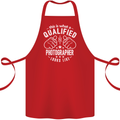 A Qualified Photographer Looks Like Cotton Apron 100% Organic Red