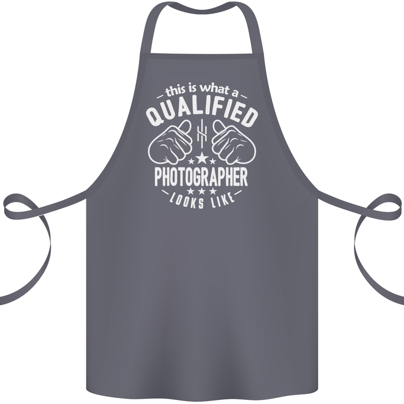 A Qualified Photographer Looks Like Cotton Apron 100% Organic Steel