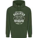 A Qualified Photographer Looks Like Mens 80% Cotton Hoodie Forest Green