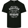 A Qualified Photographer Looks Like Mens Cotton T-Shirt Tee Top Black