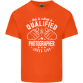 A Qualified Photographer Looks Like Mens Cotton T-Shirt Tee Top Orange