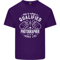 A Qualified Photographer Looks Like Mens Cotton T-Shirt Tee Top Purple