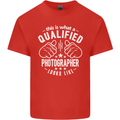 A Qualified Photographer Looks Like Mens Cotton T-Shirt Tee Top Red