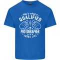 A Qualified Photographer Looks Like Mens Cotton T-Shirt Tee Top Royal Blue