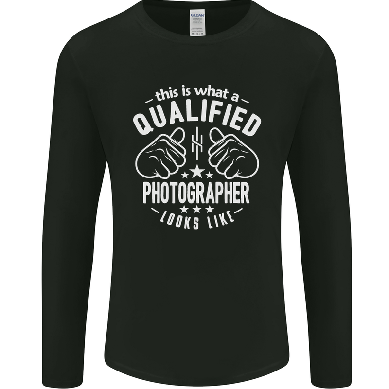 A Qualified Photographer Looks Like Mens Long Sleeve T-Shirt Black