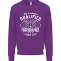 A Qualified Photographer Looks Like Mens Sweatshirt Jumper Purple