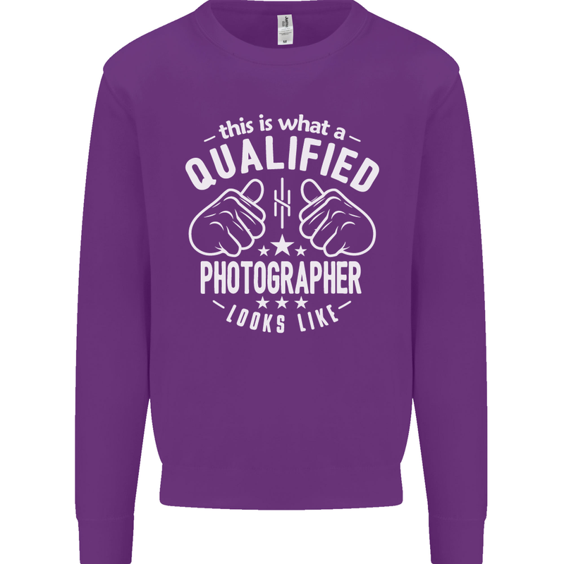 A Qualified Photographer Looks Like Mens Sweatshirt Jumper Purple