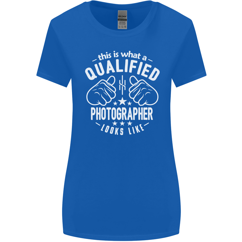 A Qualified Photographer Looks Like Womens Wider Cut T-Shirt Royal Blue