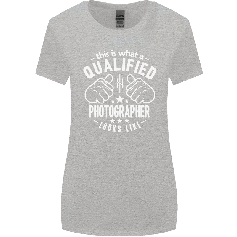 A Qualified Photographer Looks Like Womens Wider Cut T-Shirt Sports Grey