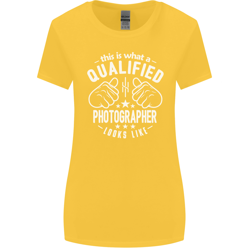 A Qualified Photographer Looks Like Womens Wider Cut T-Shirt Yellow