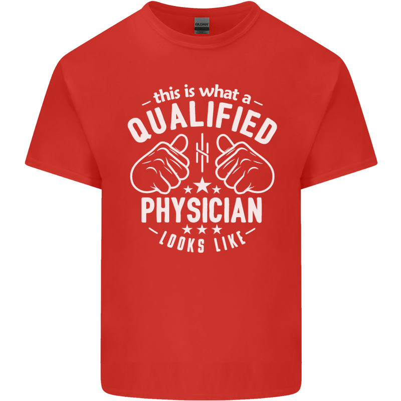 A Qualified Physician Looks Like Mens Cotton T-Shirt Tee Top Red