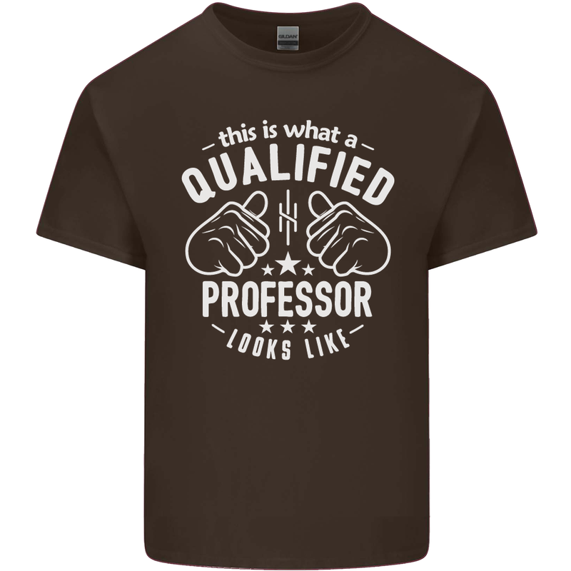 A Qualified Professor Looks Like Mens Cotton T-Shirt Tee Top Dark Chocolate