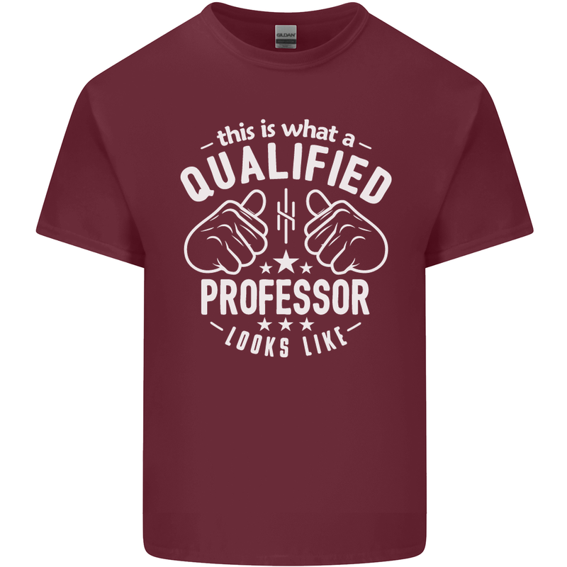 A Qualified Professor Looks Like Mens Cotton T-Shirt Tee Top Maroon