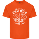 A Qualified Psychologist Looks Like Mens Cotton T-Shirt Tee Top Orange