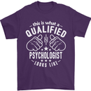 A Qualified Psychologist Looks Like Mens T-Shirt Cotton Gildan Purple