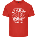 A Qualified Receptionist Looks Like Mens Cotton T-Shirt Tee Top Red