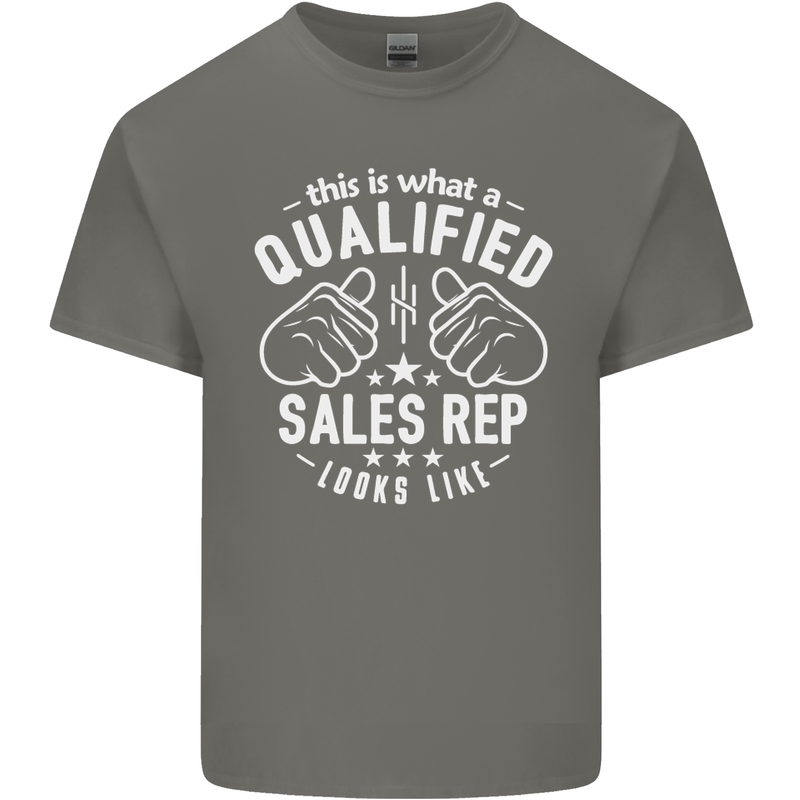 A Qualified Sales Rep Looks Like Mens Cotton T-Shirt Tee Top Charcoal