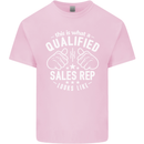 A Qualified Sales Rep Looks Like Mens Cotton T-Shirt Tee Top Light Pink