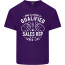 A Qualified Sales Rep Looks Like Mens Cotton T-Shirt Tee Top Purple