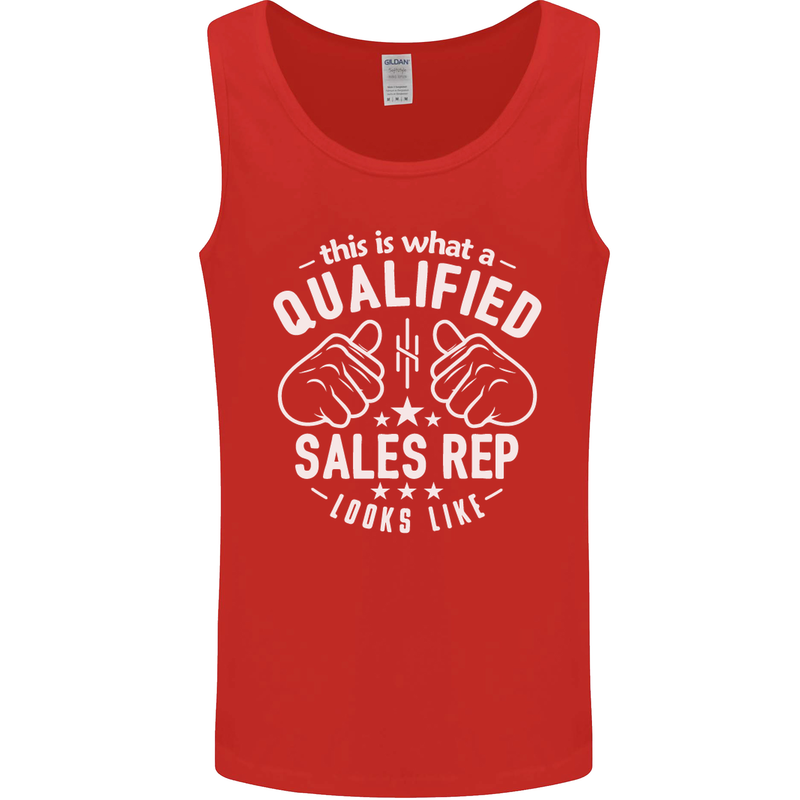 A Qualified Sales Rep Looks Like Mens Vest Tank Top Red