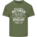 A Qualified Secretary Looks Like Mens Cotton T-Shirt Tee Top Military Green