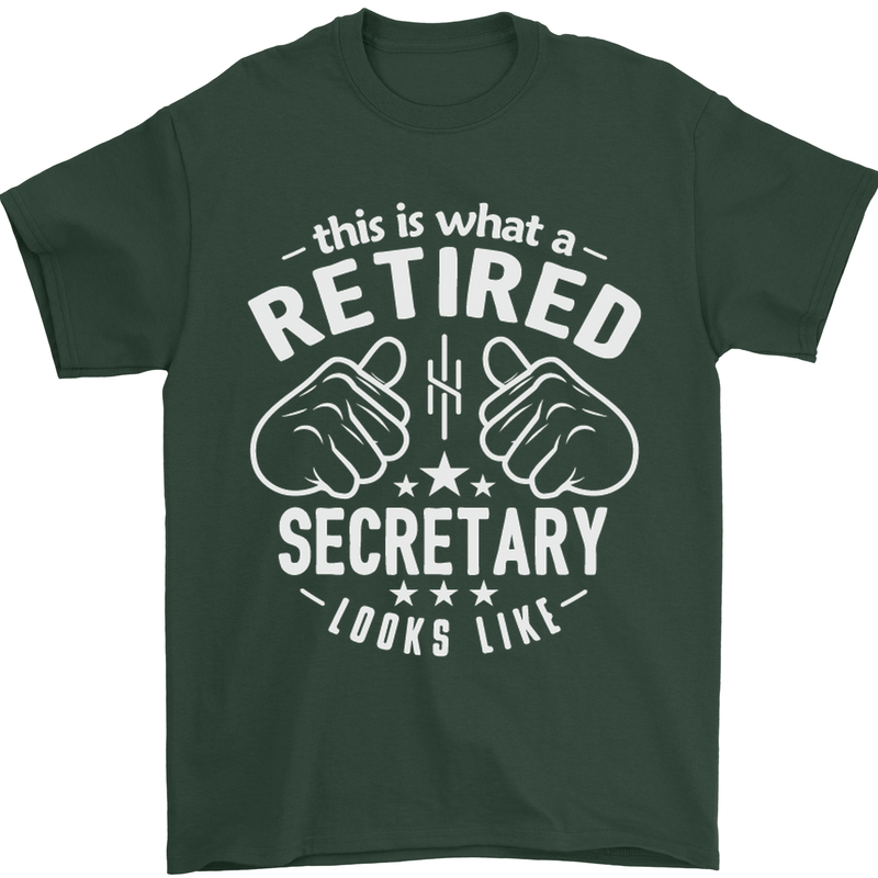 A Qualified Secretary Looks Like Mens T-Shirt Cotton Gildan Forest Green