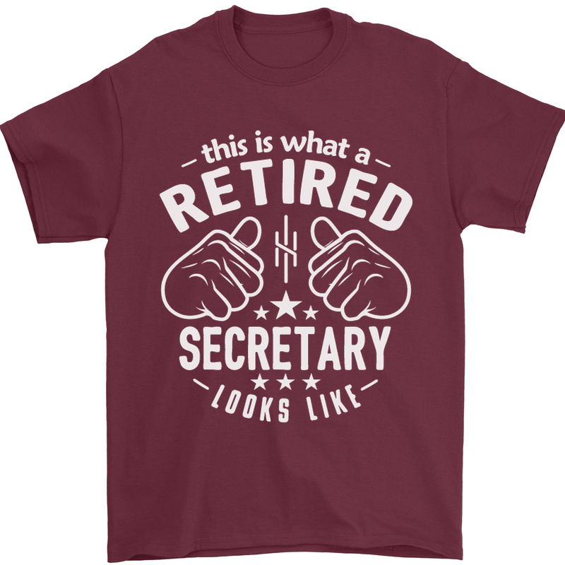 A Qualified Secretary Looks Like Mens T-Shirt Cotton Gildan Maroon