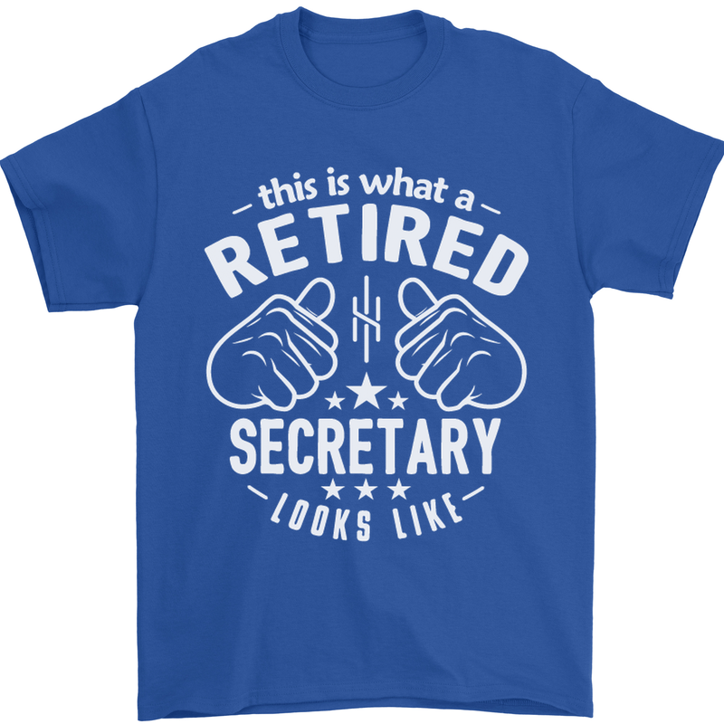 A Qualified Secretary Looks Like Mens T-Shirt Cotton Gildan Royal Blue