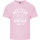 A Qualified Security Guard Looks Like Mens Cotton T-Shirt Tee Top Light Pink