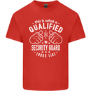 A Qualified Security Guard Looks Like Mens Cotton T-Shirt Tee Top Red