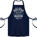 A Qualified Solicitor Looks Like Cotton Apron 100% Organic Navy Blue