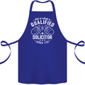 A Qualified Solicitor Looks Like Cotton Apron 100% Organic Royal Blue