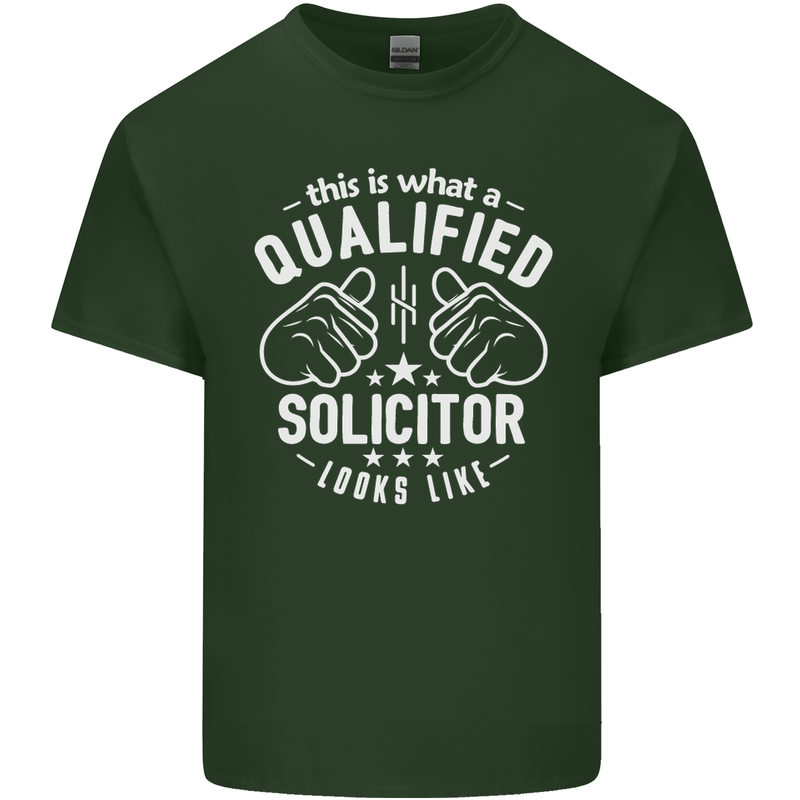 A Qualified Solicitor Looks Like Mens Cotton T-Shirt Tee Top Forest Green