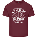 A Qualified Solicitor Looks Like Mens Cotton T-Shirt Tee Top Maroon