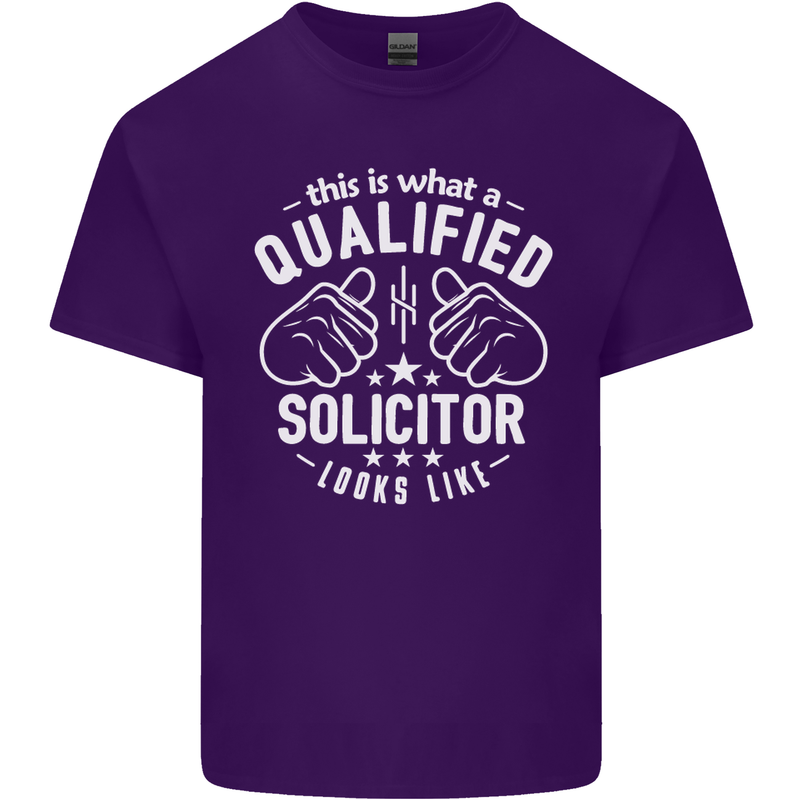 A Qualified Solicitor Looks Like Mens Cotton T-Shirt Tee Top Purple