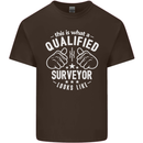 A Qualified Surveyor Looks Like Mens Cotton T-Shirt Tee Top Dark Chocolate