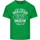 A Qualified Surveyor Looks Like Mens Cotton T-Shirt Tee Top Irish Green