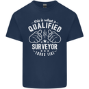 A Qualified Surveyor Looks Like Mens Cotton T-Shirt Tee Top Navy Blue