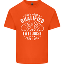 A Qualified Tattooist Looks Like Mens Cotton T-Shirt Tee Top Orange
