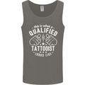 A Qualified Tattooist Looks Like Mens Vest Tank Top Charcoal