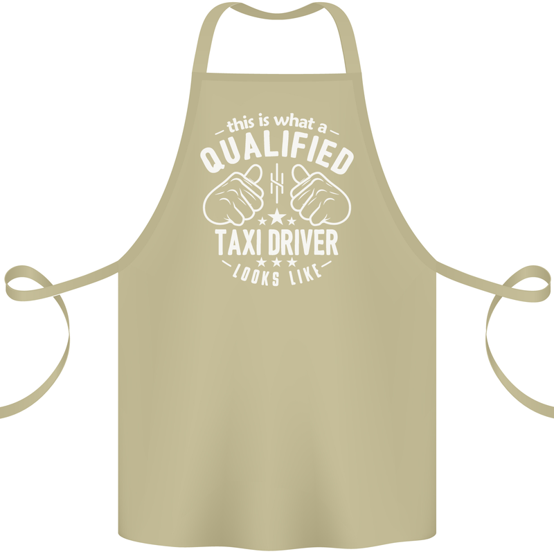A Qualified Taxi Driver Looks Like Cotton Apron 100% Organic Khaki