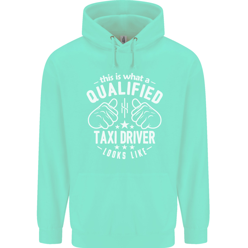 A Qualified Taxi Driver Looks Like Mens 80% Cotton Hoodie Peppermint