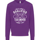 A Qualified Taxi Driver Looks Like Mens Sweatshirt Jumper Purple