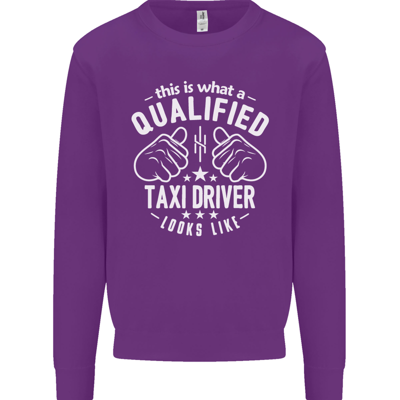 A Qualified Taxi Driver Looks Like Mens Sweatshirt Jumper Purple