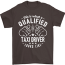 A Qualified Taxi Driver Looks Like Mens T-Shirt Cotton Gildan Dark Chocolate